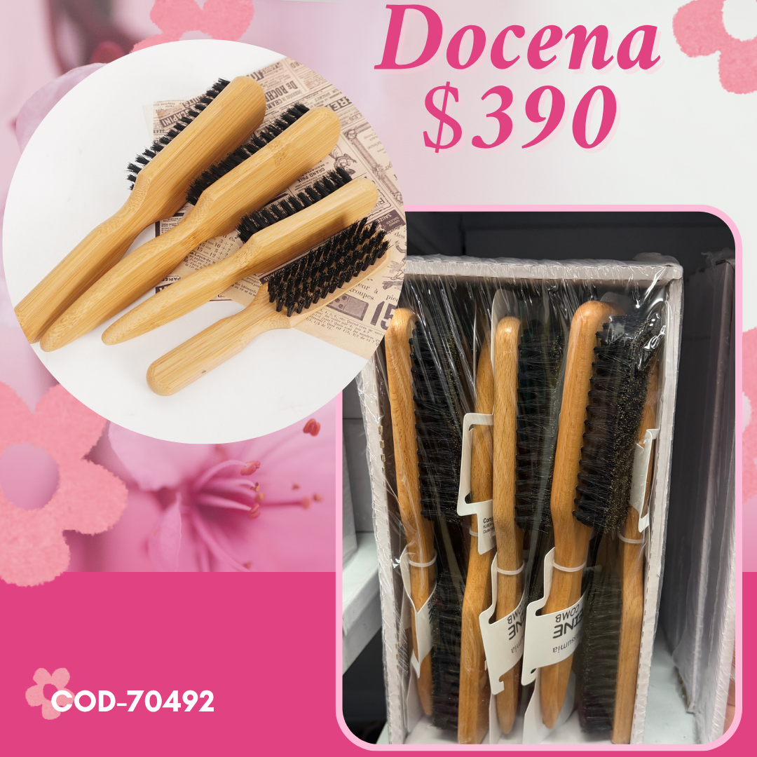 cepillos de madera docena, codigo 70492