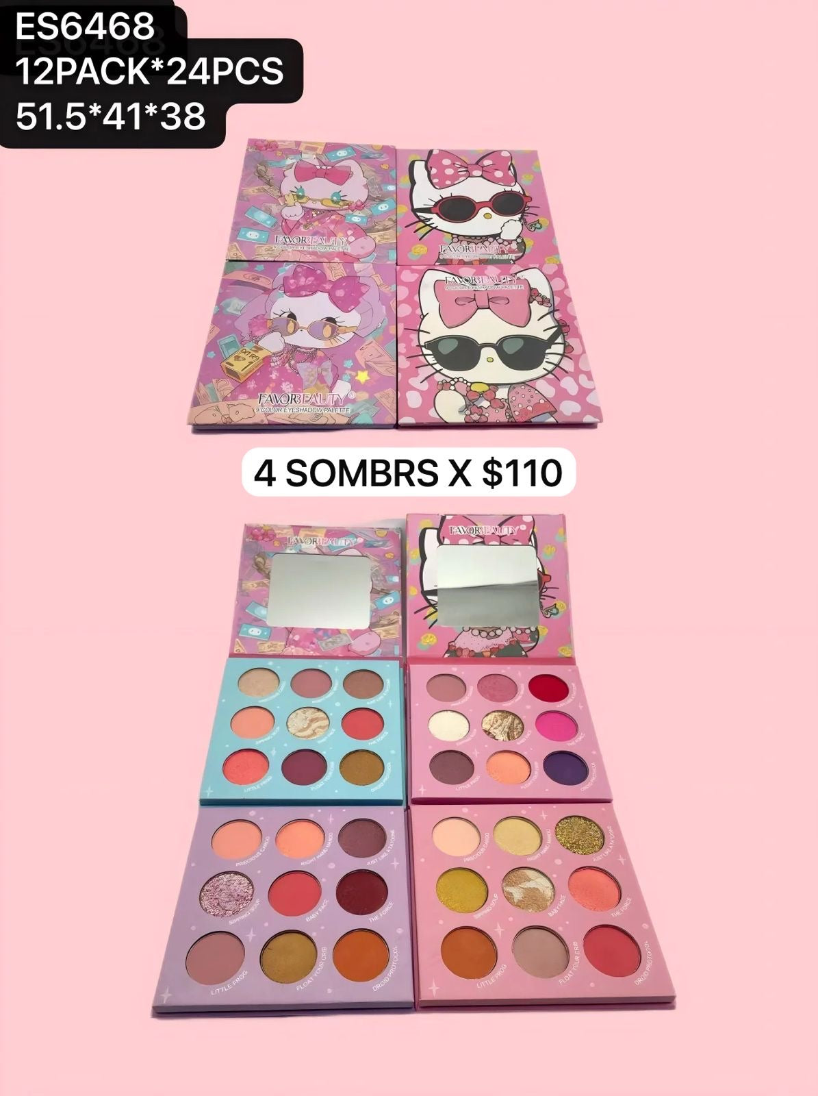 SET DE 4 SOMBRAS GATITO CODIGO ES6468