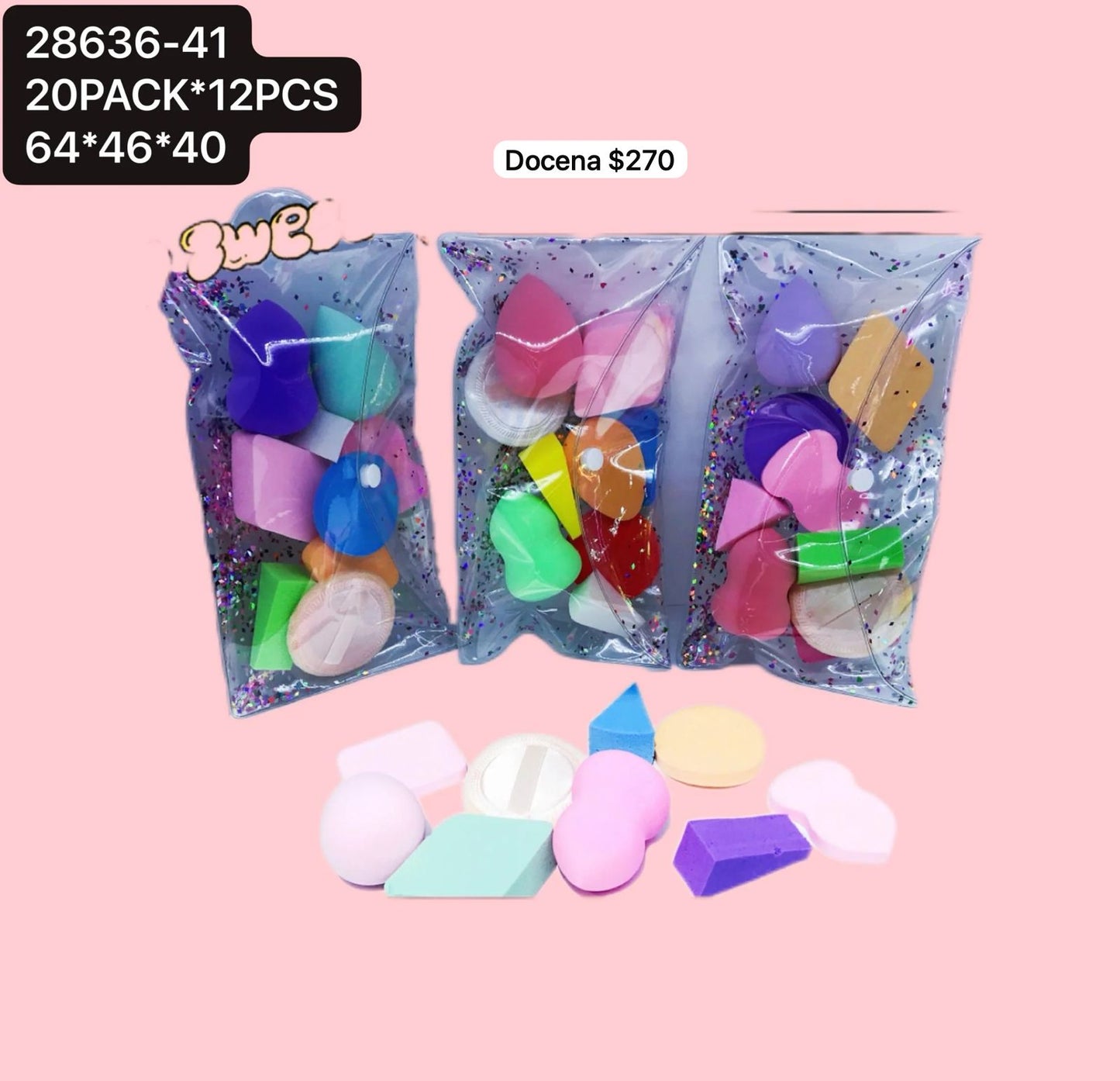 SET de esponjas, 12 sets, codigo 28636-41