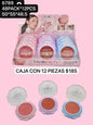 caja con 12 rubores en polo, codigo 6789