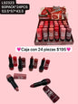 caja con 24 labiales en barra matte, codigo ls2323