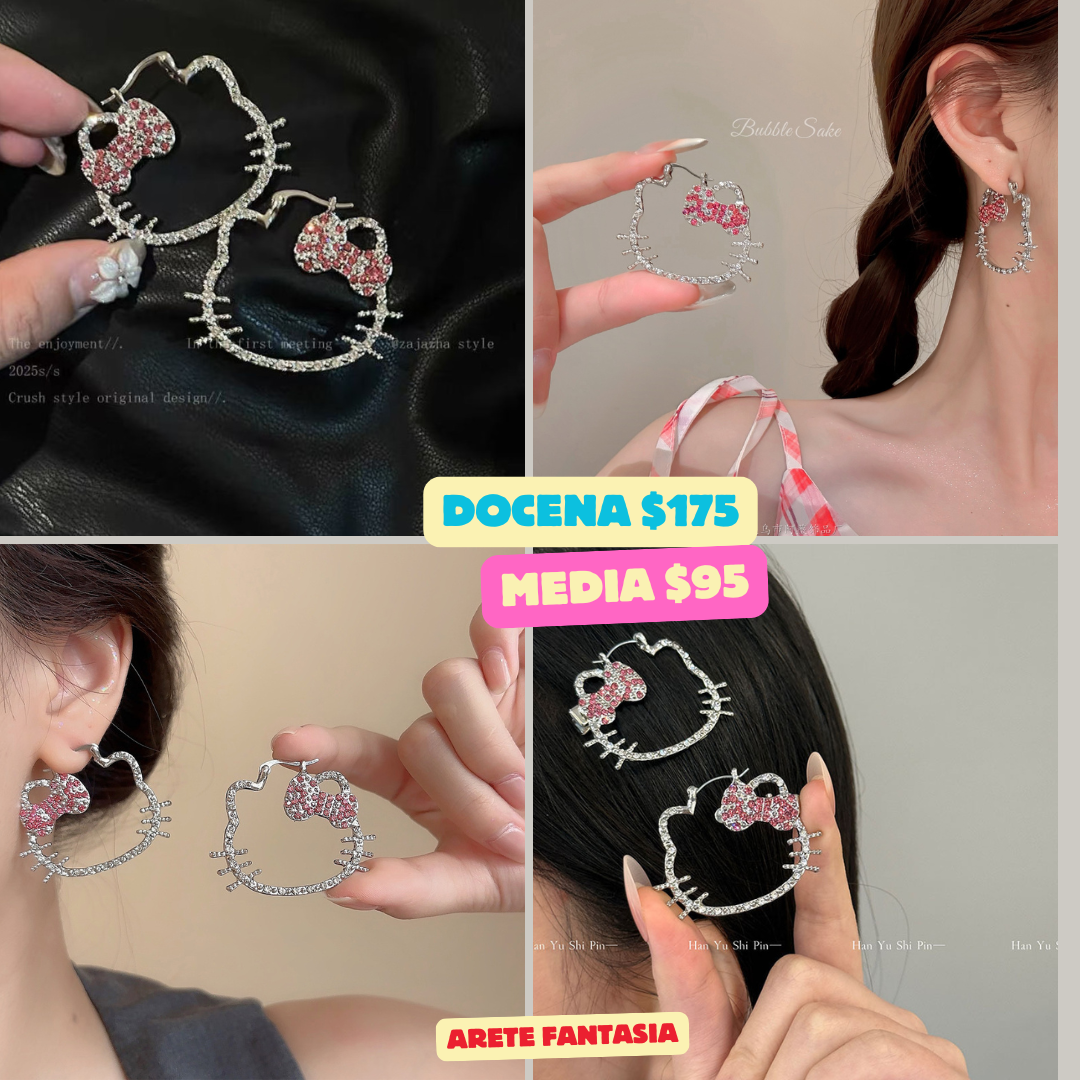 aretes hello K, fantasia, codigo a41