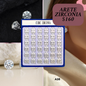 arete zirconia de piedra, tabla con 36 pares, codigo a80