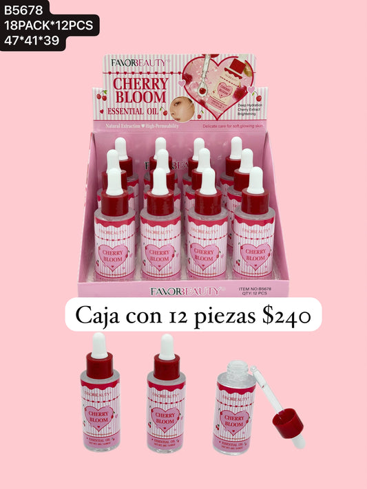 Aceite hidratante de cereza, para rostro, caja con 24 piezas, codigo B5678
