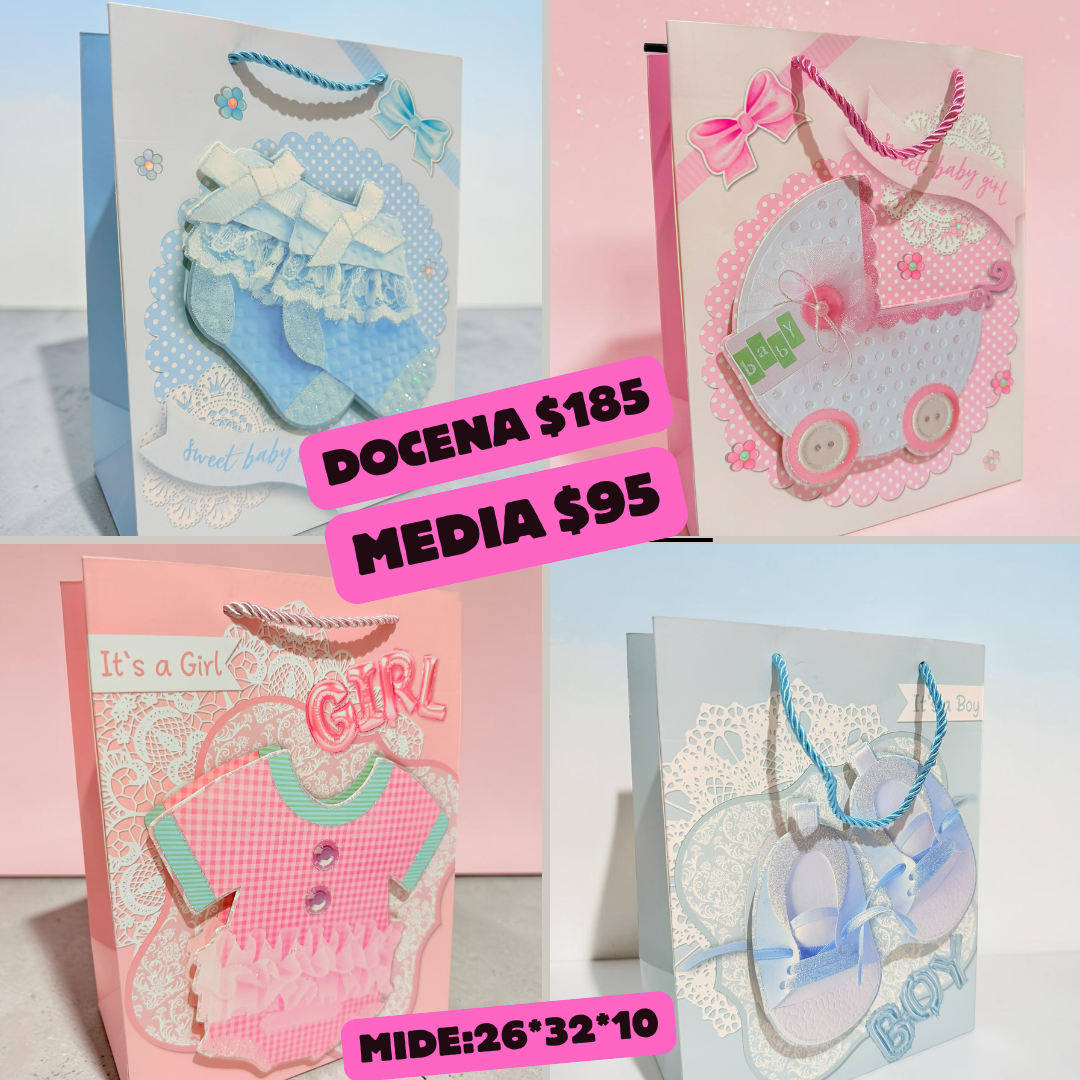 Bolsa de baby shower, medida: 26*32*10 codigo a912