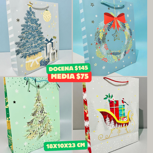 Bolsa de regalo chica,de pinos,  codigo a909