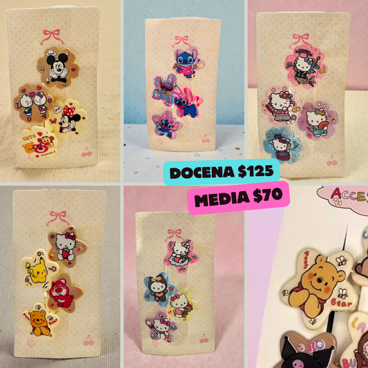 set de pasadores de personajes, codigo a188