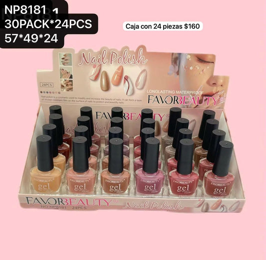 caja con 24 esmaltes nut, codigo np8181