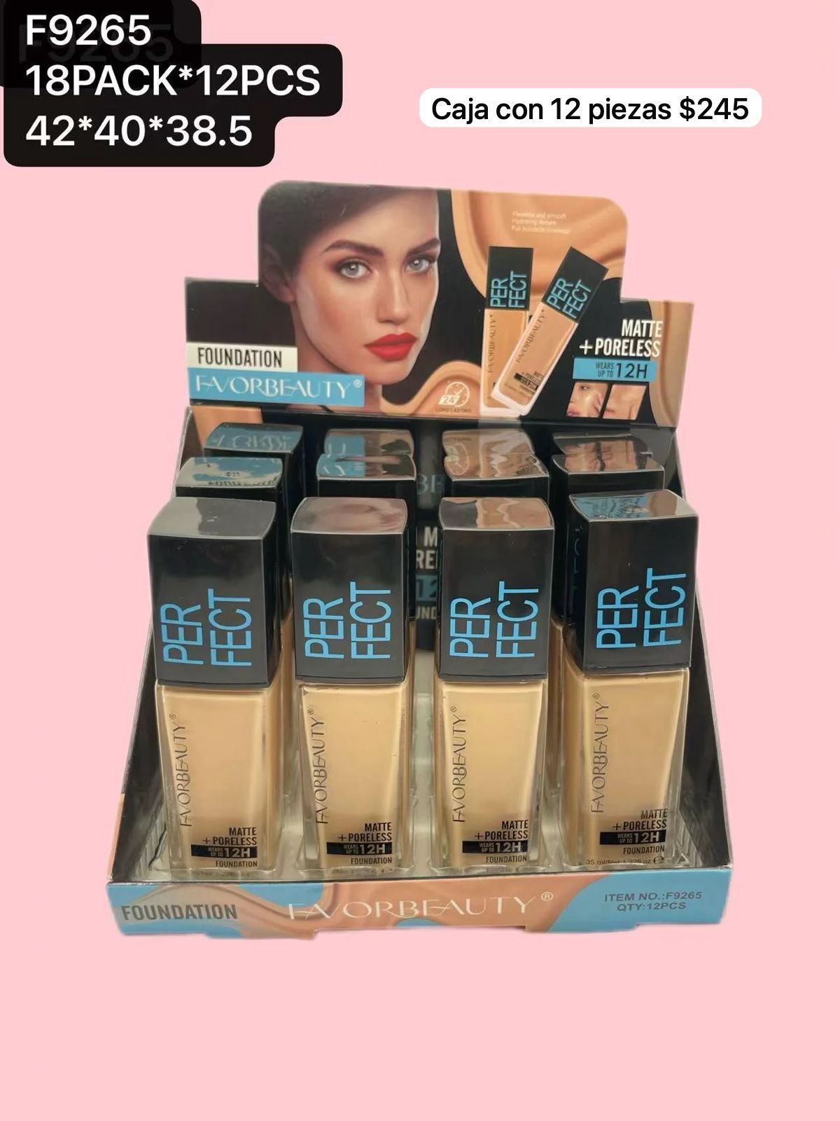 maquillaje perfect, caja con 12 piezas, codigo f9265