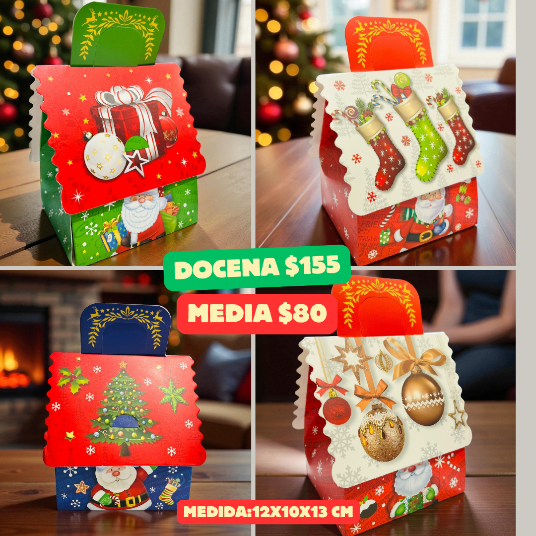 caja navideña, casita, codigo a906