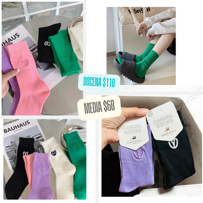 calcetín largo de corazones, codigo a78