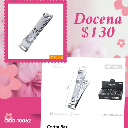 cortaúñas de 8 cm, docena, codigo 10062