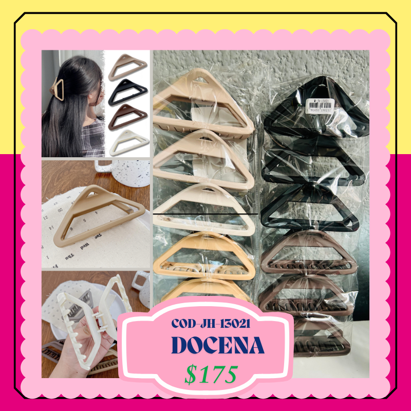 pinza triángulo en tonos nut, codigo JH-13021