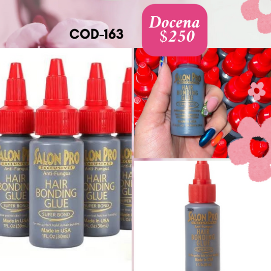 pegamento para pestañas salon pro, docena, codigo a163