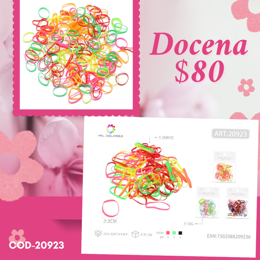 liga de Colors latex, delgada, docena, codigo 20923