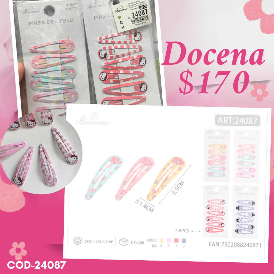 cucas de kuromis, en serie de 6 c/carton, docena, codigo 24087