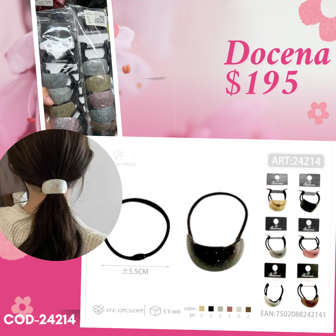 liga con accesorio de decoracion, docena, codigo 24214