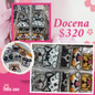 pinza de cara de perritos de acrilico, docena, codigo a280
