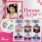moño tejido de tulipán con lentes en set, docena, codigo a283
