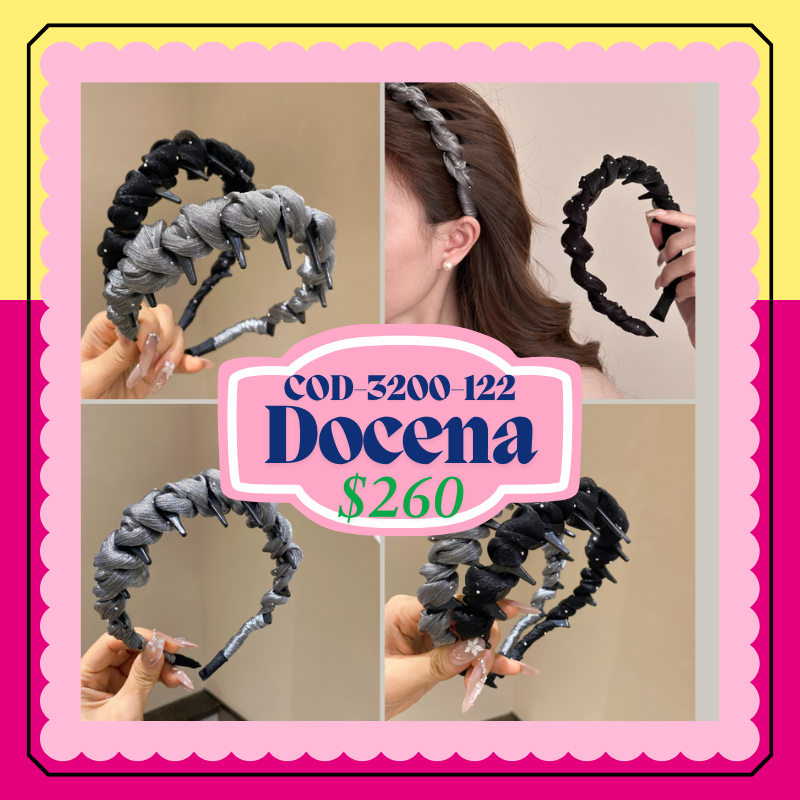 diadema satin con destello, codigo 3200-122