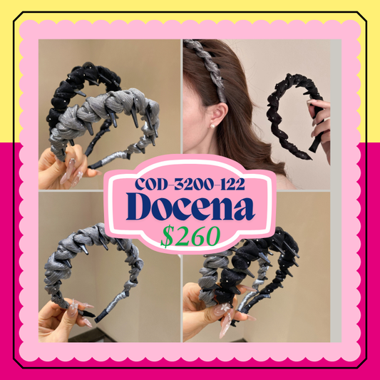 diadema satin con destello, codigo 3200-122