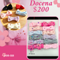 banda skyn co diseño de mariposas y cerezas, docena,codigo a325