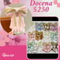 moño tela brillosa de tulipan,docena, codigo a337