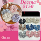 scrunchie con diseño de flor marcado, docena, codigo a340