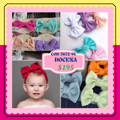 valerina de bebe de moños de colores, codigo 3672-94