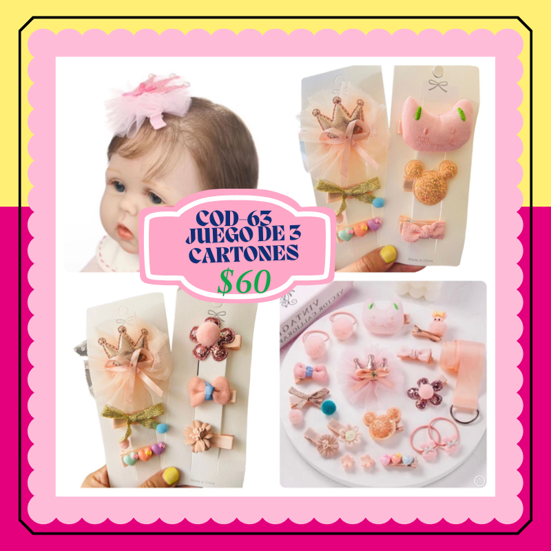 Juego de 3 tiras de accesorios de bebe codigo A63