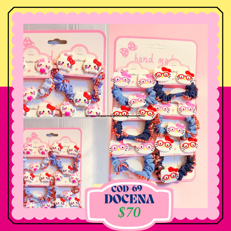 scrunchie chico de kitty, codigo A69