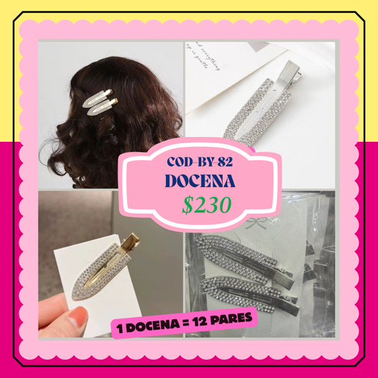 broches en par de pedrería, codigo BY-82