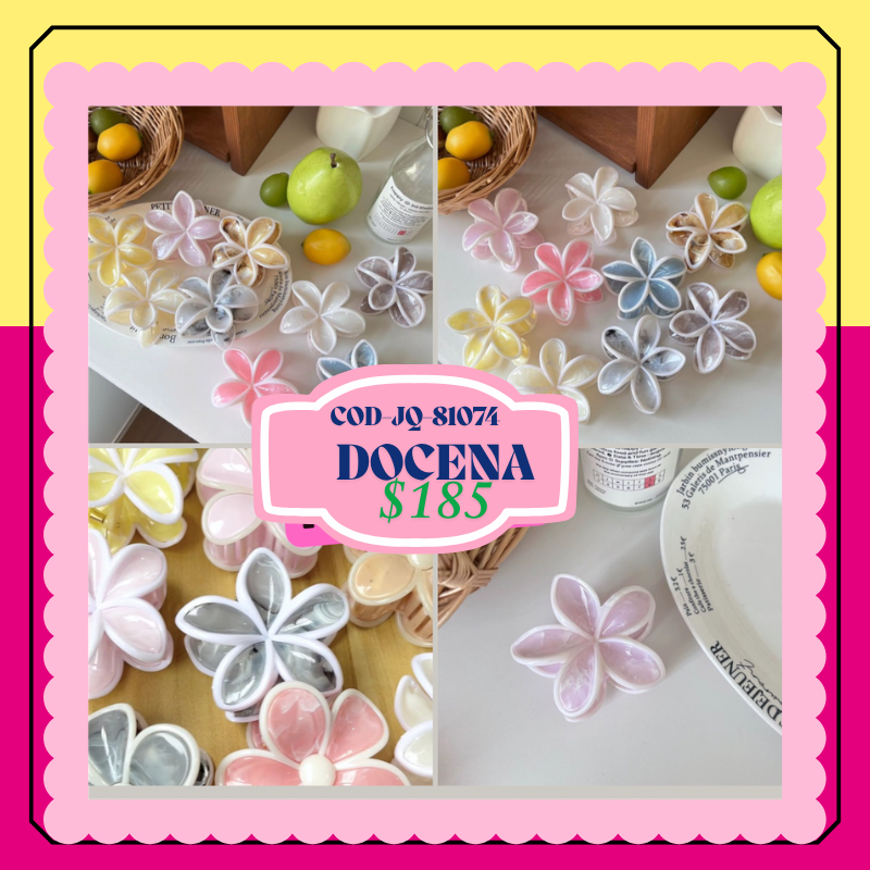 pinza hawaiana con diseño de mármol y orilla, codigo JQ-81074