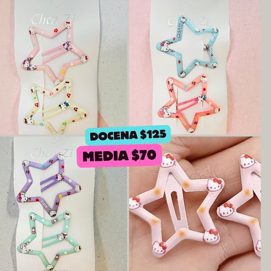 cucas decoradas de estrellas, en par, codigo a812