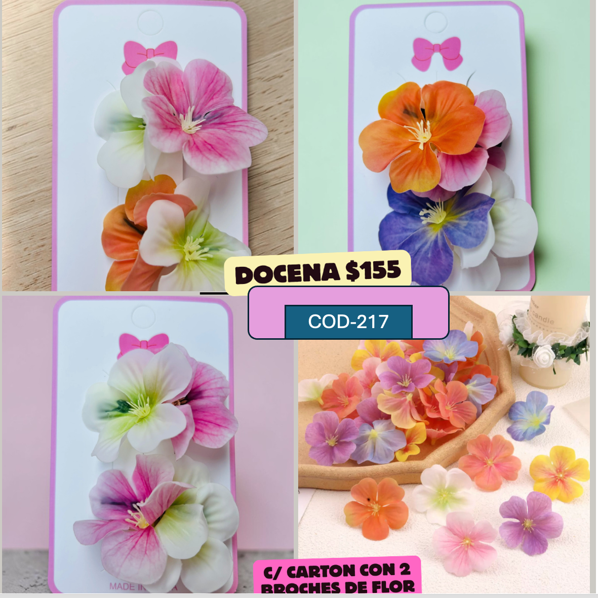 flores empares de colores, codigo a711
