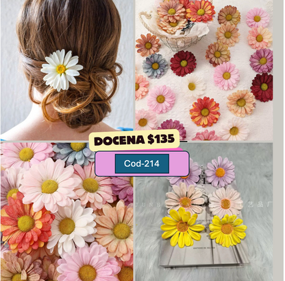 flor broche de colores, codigo a214