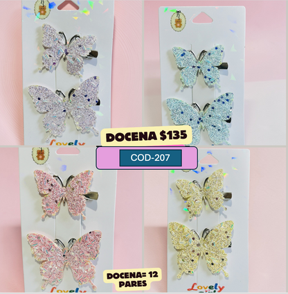 mariposa de piedras en pares, codigo a207