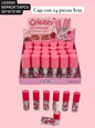 Gloss con detalle de cerezas, caja con 24 piezas, codigo LG3950
