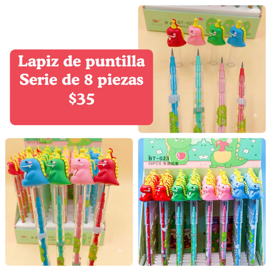 Lápiz de puntilla dino, serie de 8 piezas