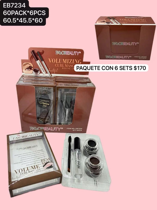 caja con 6 sets para ceja , codigo eb7234