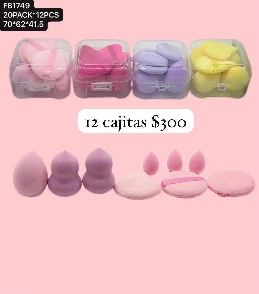 Set de esponjas, 12 sets, codigo FB1749