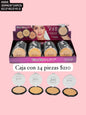 Polvo compacto, larga duración, caja con 24 piezas, codigo 6868