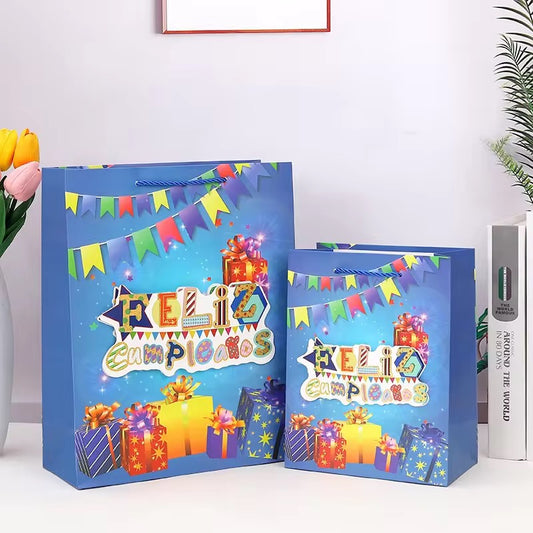 Bolsa de regalo feliz cumple,26*32*10 cm, código a901