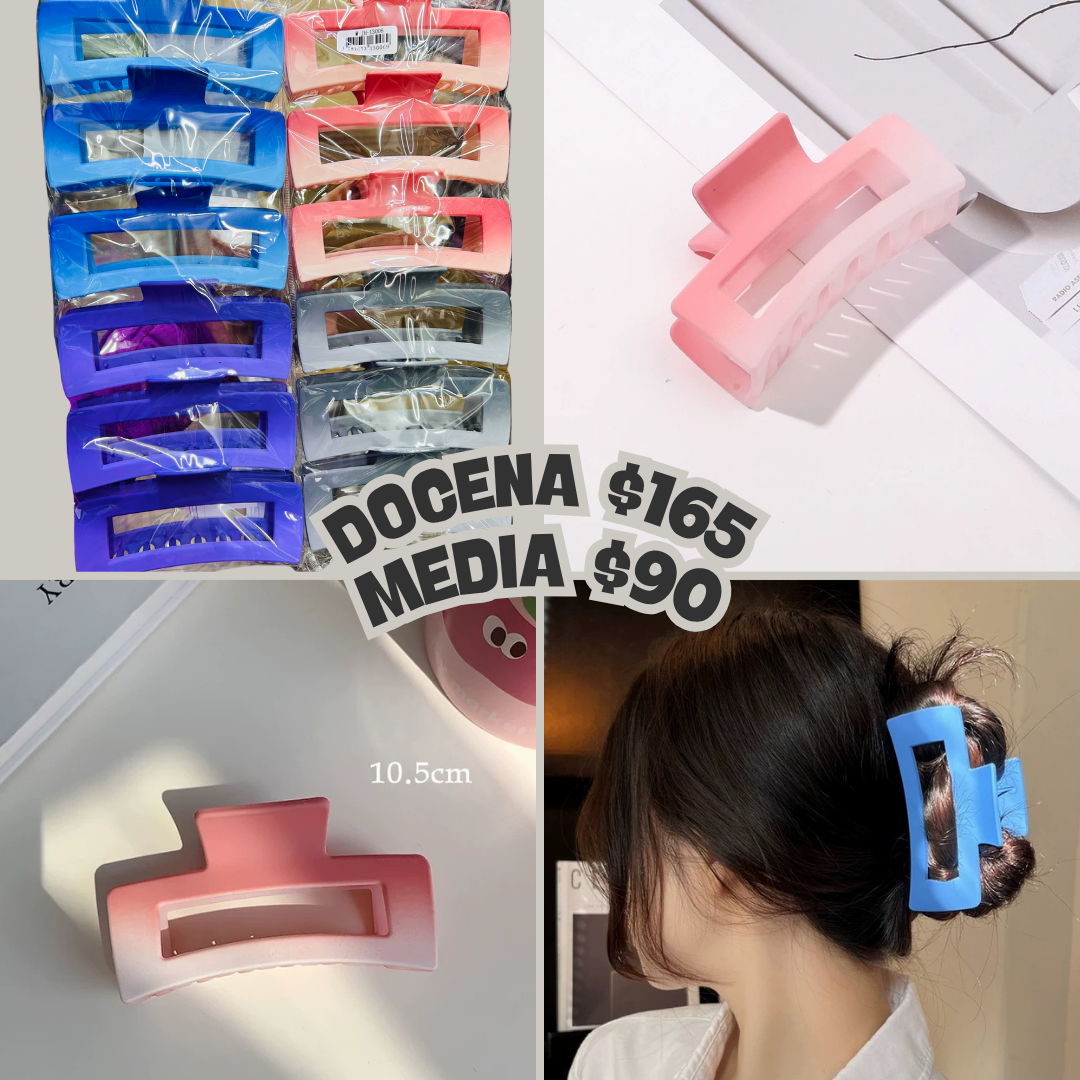 Pinza rectángulo degradados, codigo a251