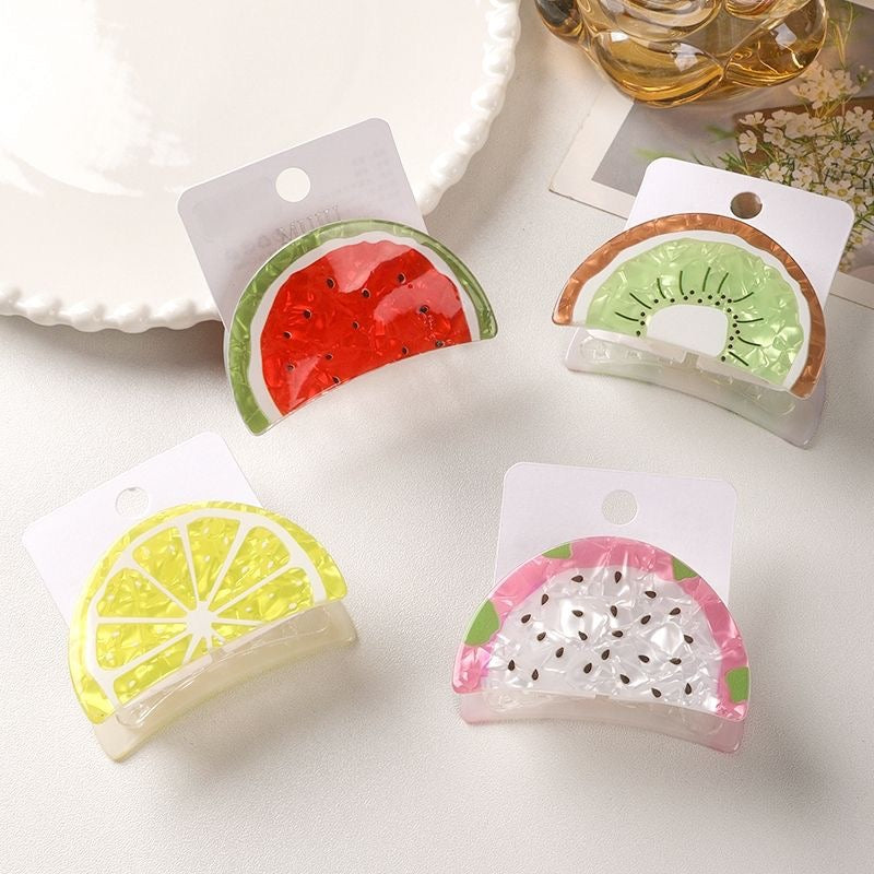 pinza de acrilico chica, de frutas, codigo a276