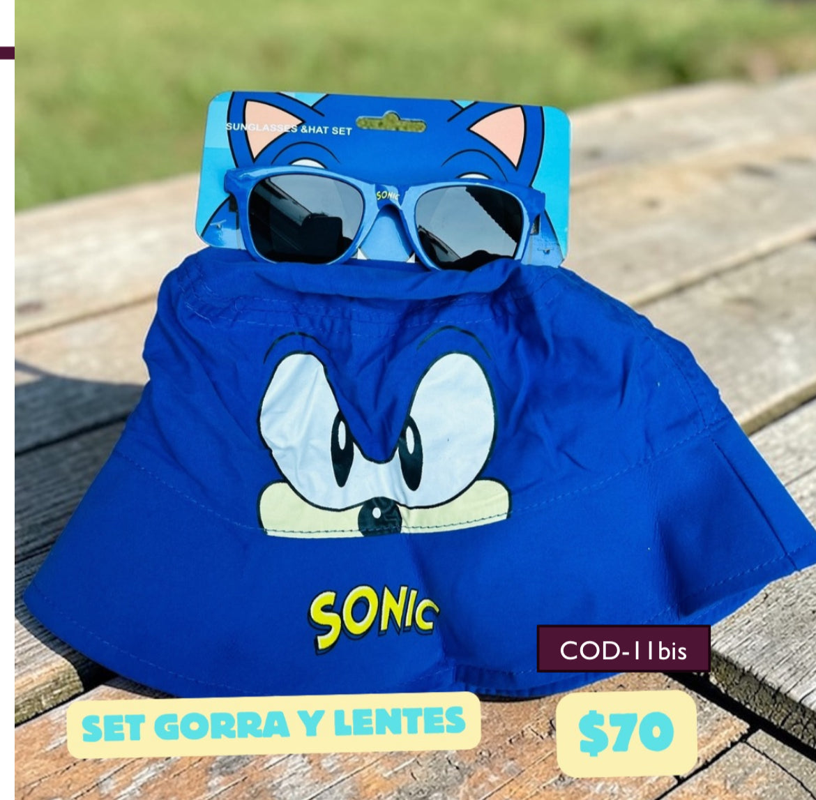 Gorra con lentes Sonic, código a11bis