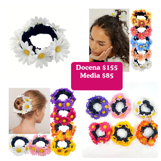 Scrunchie flores, código A59