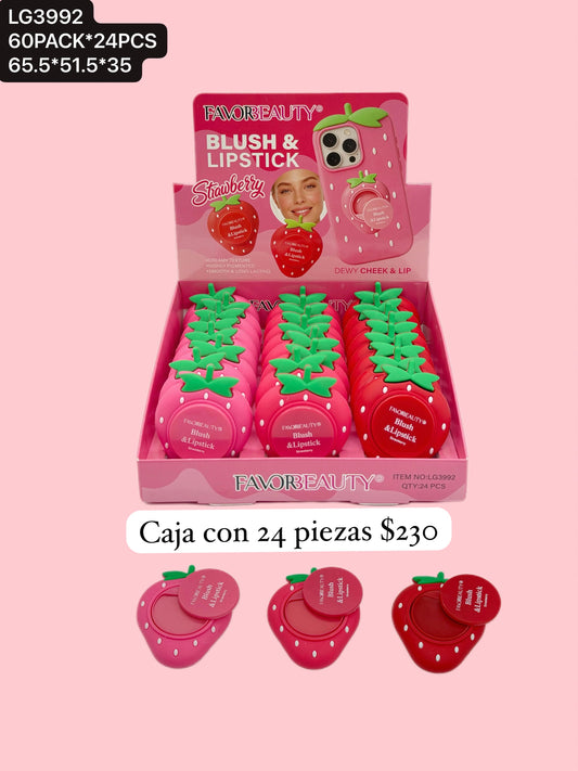 Balsamo para celular de fresa, caja con 24 piezas, código LG3992