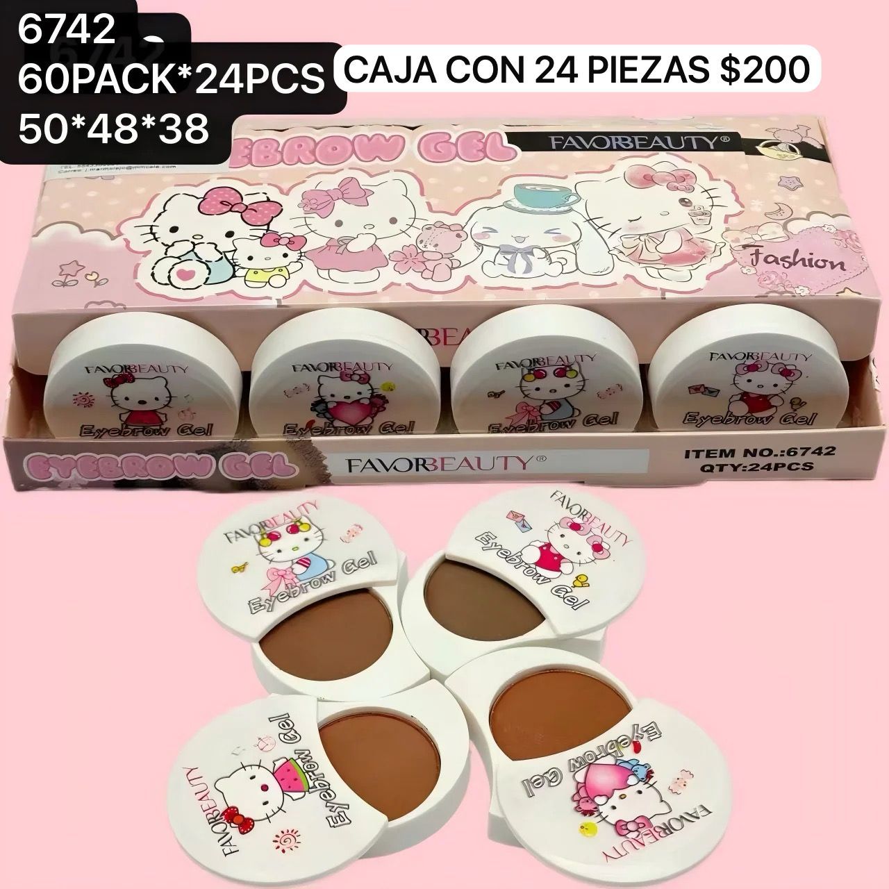caja de 24 polvos maquillajes, codigo 6742