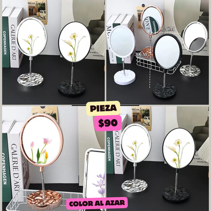 espejo redondo con base movible, codigo AB8